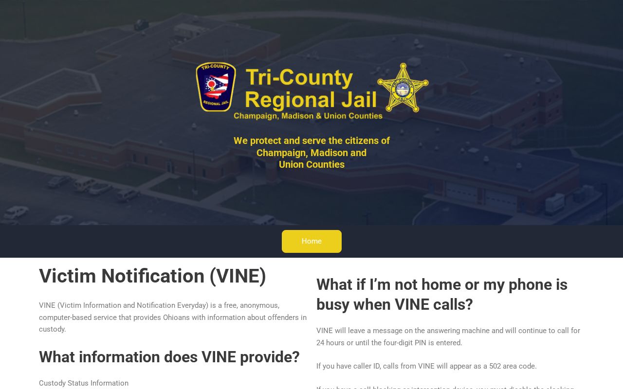 Tri-County VINE PIN and release notification instructions for Madison County inmates